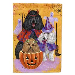 28 x 0.01 x 40 in. Poodle Halloween Canvas House Flag