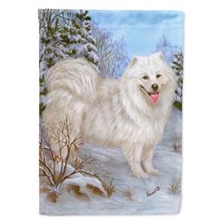 28 x 0.01 x 40 in. Samoyed Happiness Canvas House Flag