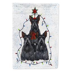 28 x 0.01 x 40 in. Scottie Christmas Family Tree Canvas House Flag
