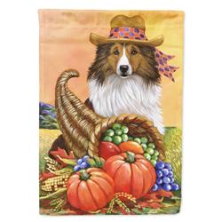 28 x 0.01 x 40 in. Sheltie Autumn Canvas House Flag