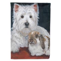 28 x 0.01 x 40 in. Westie Rabbit Harmony Canvas House Flag