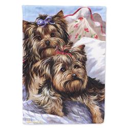28 x 0.01 x 40 in. Yorkie Bed Bugs Canvas House Flag