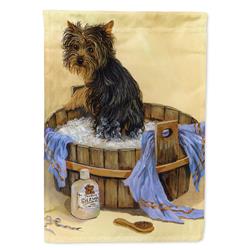 28 x 0.01 x 40 in. Yorkie Bath Time Canvas House Flag