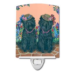 6 x 4 in. Affenpinscher Sisters Ceramic Night Light