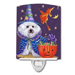 6 x 4 in. Bichon Frise Boo Halloween Ceramic Night Light