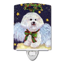 6 x 4 in. Bichon Frise Christmas Angel Ceramic Night Light