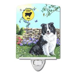 6 x 4 in. Border Collie Crossing Ceramic Night Light