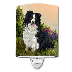 6 x 4 in. Border Collie Simplicity Ceramic Night Light