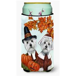 Picture of Carolines Treasures PPP3235TBC 22-24 oz Westie Thanksgiving Pilgrims Tall Boy Hugger