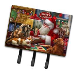 6 x 2 x 9 in. Santas Workshop, Golden Retriever & Cats Leash or Key Holder