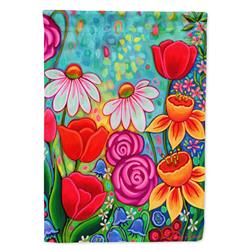 28 x 0.01 x 40 in. Bright Spring Flowers Canvas House Flag