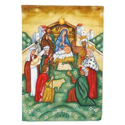28 x 0.01 x 40 in. Nativity A Saviour is Born Canvas House Flag