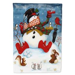 28 x 0.01 x 40 in. Snowman Snow Maker Canvas House Flag