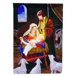 28 x 0.01 x 40 in. Nativity Silent Night Canvas House Flag