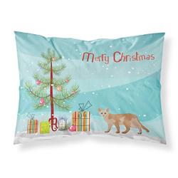 CK4603PILLOWCASE 30 x 0.15 x 20.5 in. Devon Rex No.3 Cat Merry Christmas Fabric Standard Pillowcase