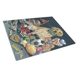 Golden Retriever Toys Glass Cutting Board - Large