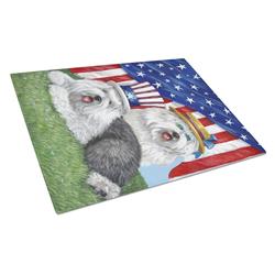 PPP3121LCB Old English Sheepdog USA Glass Cutting Board - Large