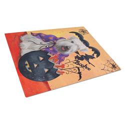 Wheaten Terrier Halloween Glass Cutting Board - Large