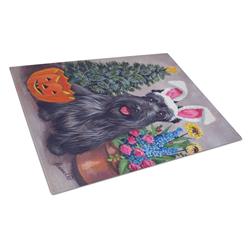 Scottish Terrier Scottie for All Seasons Glass Cutting Board - Large