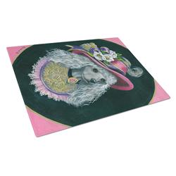 Poodle Lady Alexandria Glass Cutting Board - Large