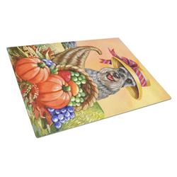 Schnauzer Autumn Glass Cutting Board - Large