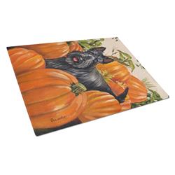 Scottish Terrier Scottie Pumpkins Glass Cutting Board - Large