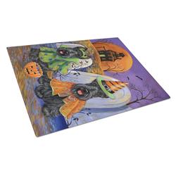 Scottie Halloween Haunted House Glass Cutting Board - Large