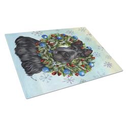 Scottie Christmas Snowflake Glass Cutting Board - Large