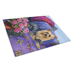 Silky Terrier Luxurious Glass Cutting Board - Large