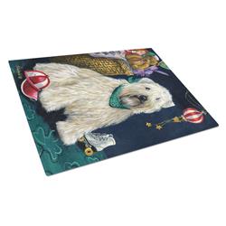 Wheaten Terrier Playroom Glass Cutting Board - Large