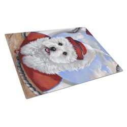 Westie Ahoy Sailor Glass Cutting Board - Large