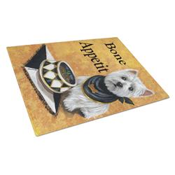 Westie Bone Appetit Glass Cutting Board - Large