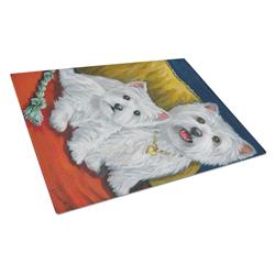 Westie Mom & Pup Glass Cutting Board - Large