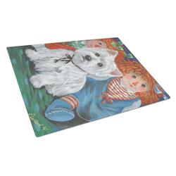 Westie Ragdoll Glass Cutting Board - Large
