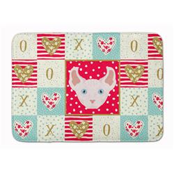 19 x 27 in. Dwelf Cat Love Machine Washable Memory Foam Mat