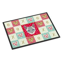 CK5139JMAT 24 x 36 in. Ojos Azules Cat Love Indoor or Outdoor Mat