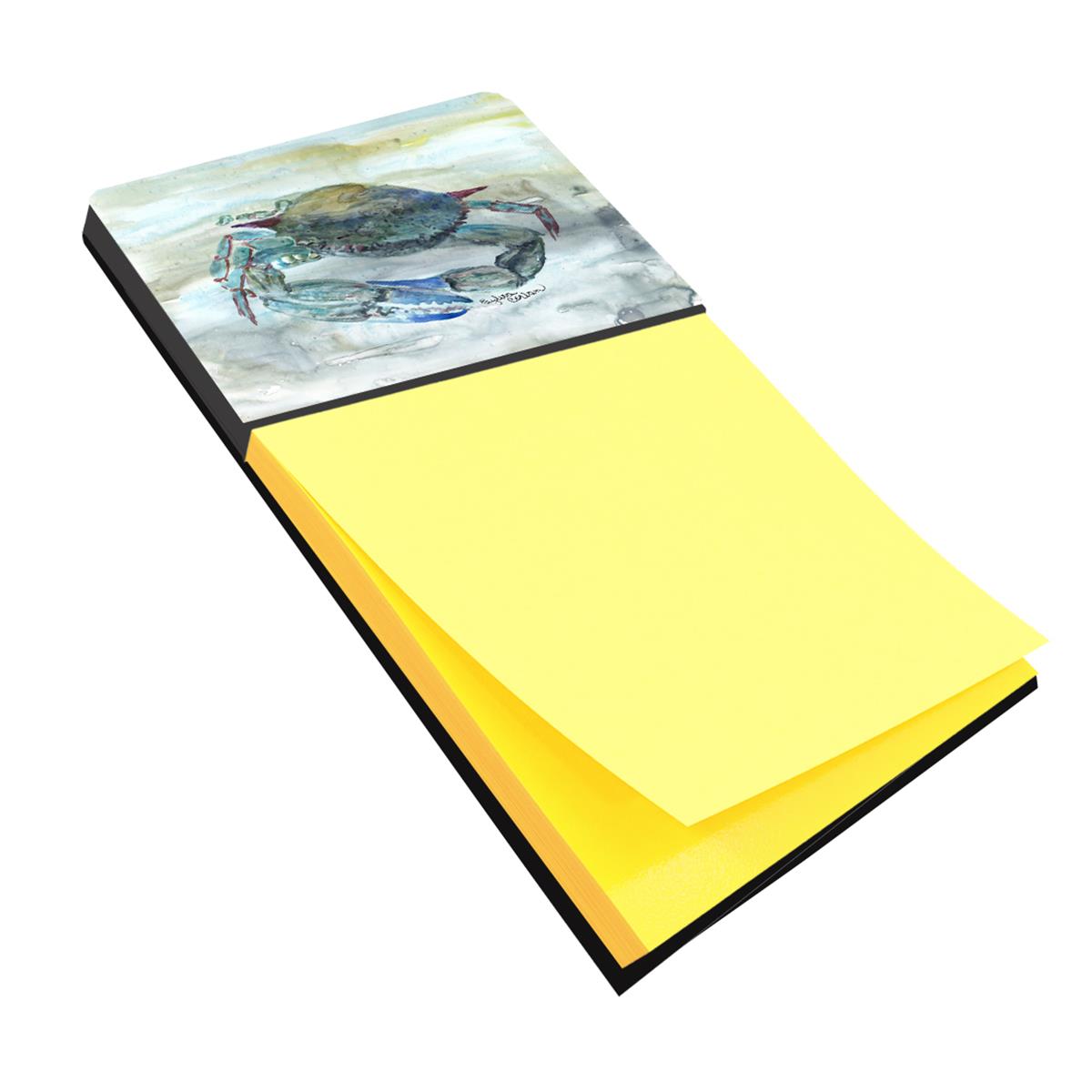 SC2003SN 3 x 3 in. Blue Crab Watercolor Sticky Note Holder