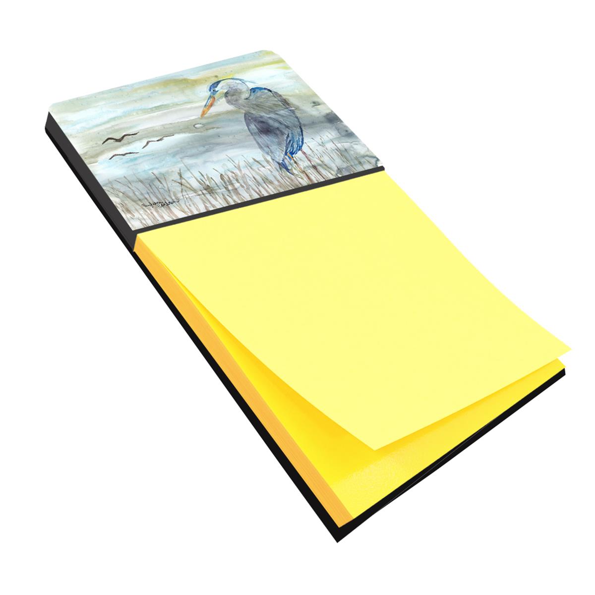 SC2007SN 3 x 3 in. Blue Heron Watercolor Sticky Note Holder