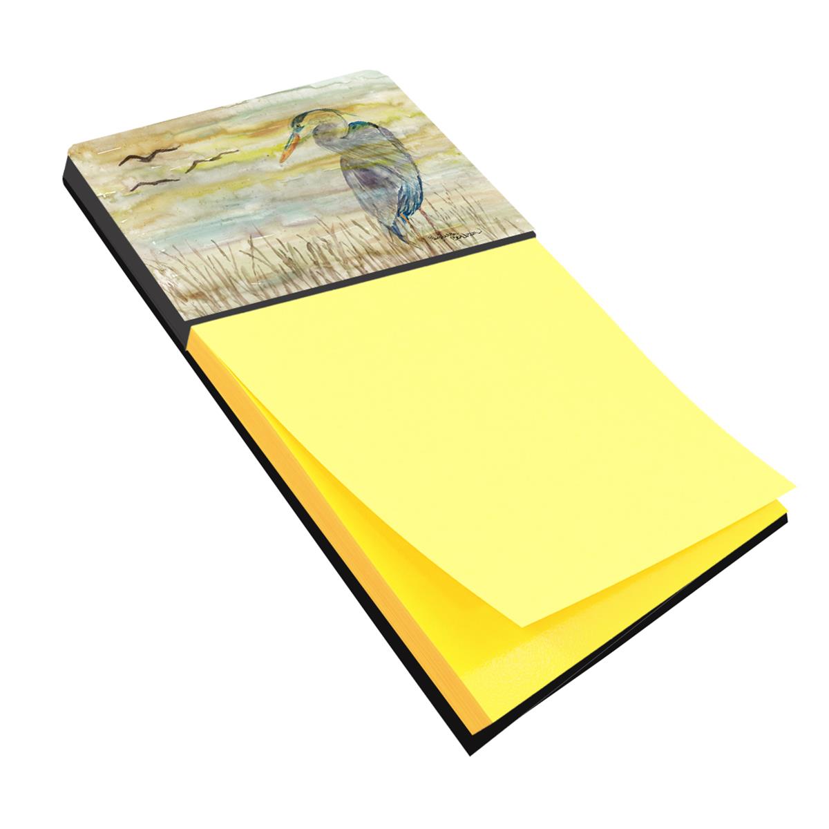 SC2020SN 3 x 3 in. Blue Heron Yellow Sky Sticky Note Holder