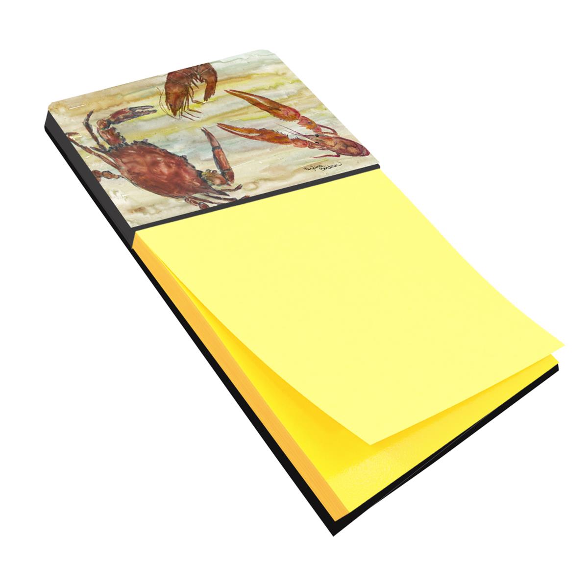 SC2023SN 3 x 3 in. Crab, Shrimp, Oyster Yellow Sky Sticky Note Holder