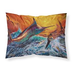 30 x 0.15 x 20.5 in. Reflective Chaos Blue Marlin Fabric Standard Pillowcase