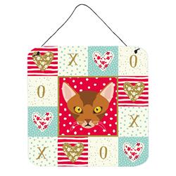 6 x 6 in. Abyssinian Cat Love Wall or Door Hanging Prints