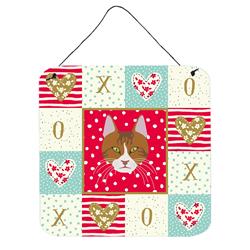 6 x 6 in. Aegean Cat Love Wall or Door Hanging Prints