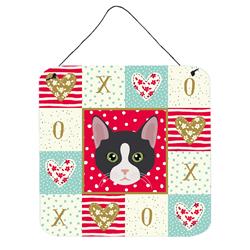 6 x 6 in. American Polydactyl Cat Love Wall or Door Hanging Prints