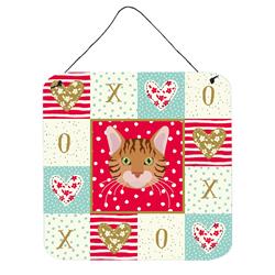 6 x 6 in. Bengal Cat Love Wall or Door Hanging Prints