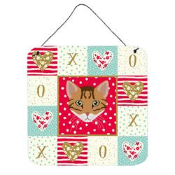 6 x 6 in. Cheetoh Cat Love Wall or Door Hanging Prints