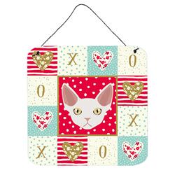 6 x 6 in. Devon Rex Cat Love Wall or Door Hanging Prints