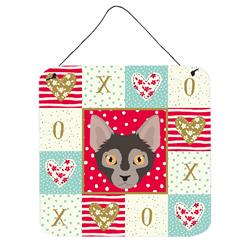 6 x 6 in. Lykoi Cat Love Wall or Door Hanging Prints