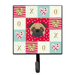 4.25 x 1 x 7 in. Pug Love Leash or Key Holder