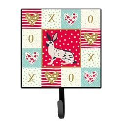 4.25 x 1 x 7 in. English Spot Rabbit Love Leash or Key Holder